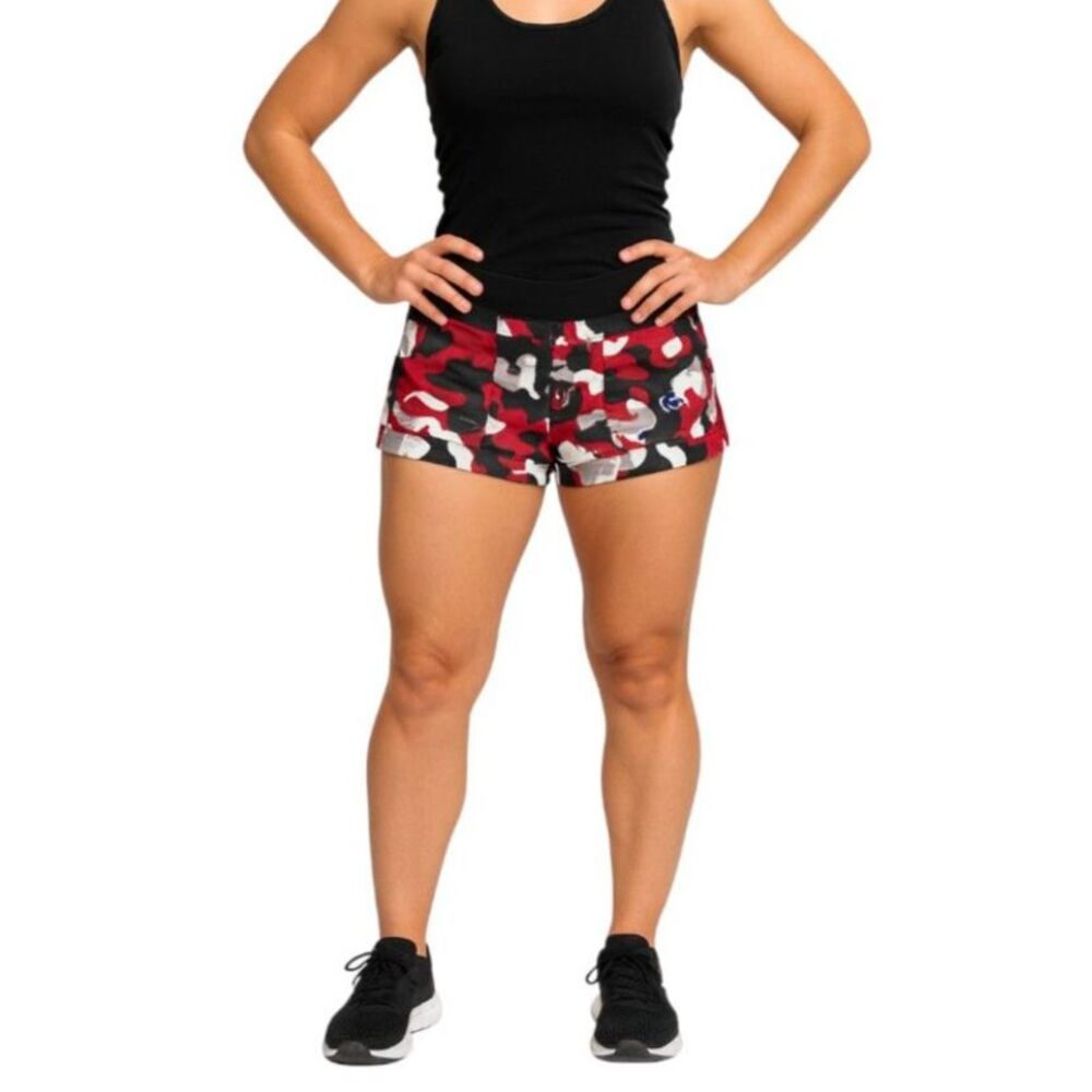 CAMO Sport Women’s Red Camo Print Shorts | Size XL